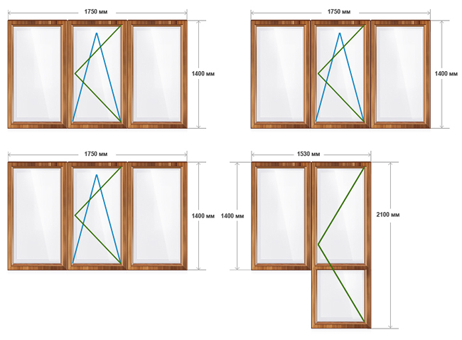 Окна деревянные для трехкомнатной квартиры